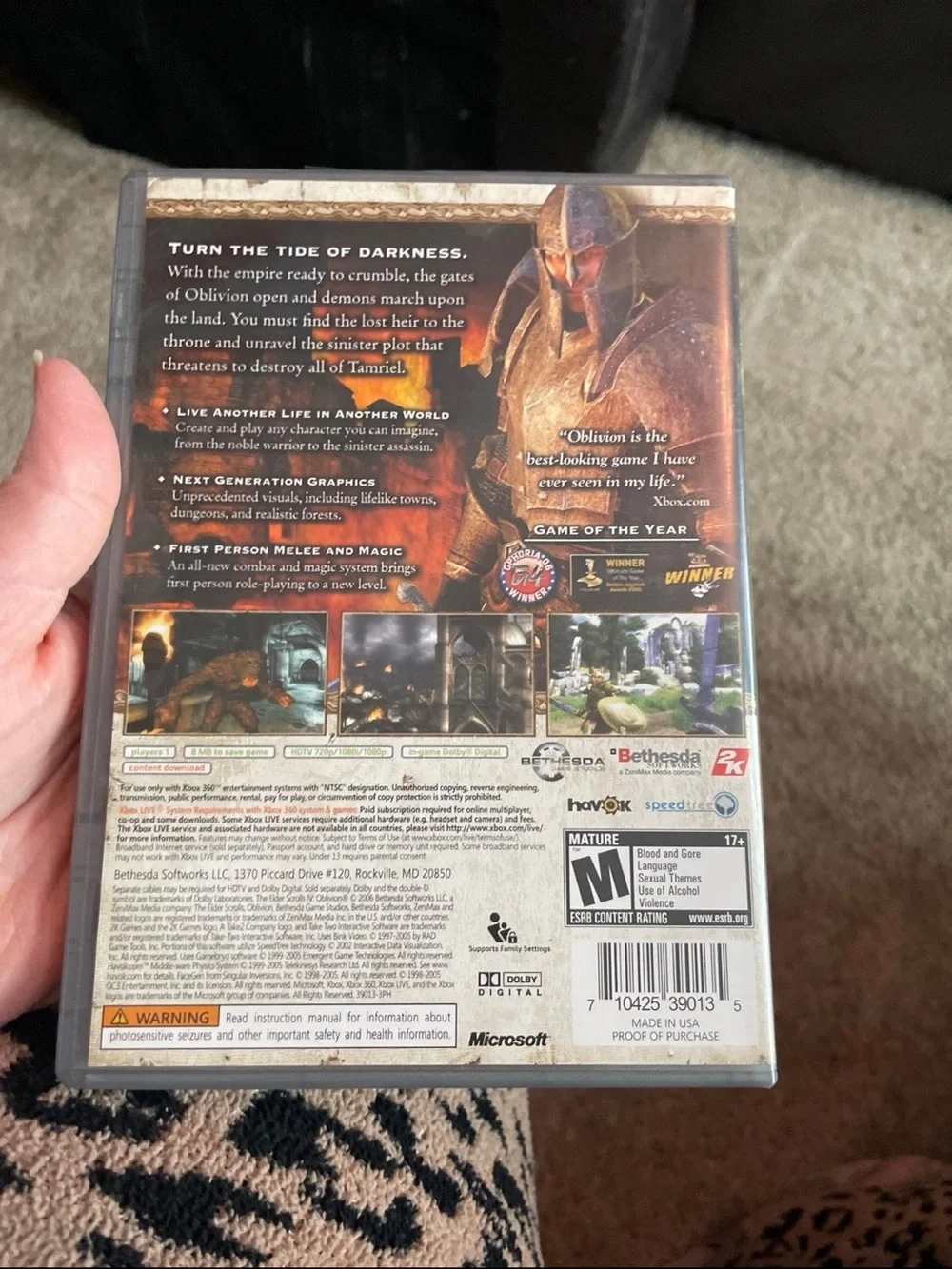 Microsoft Xbox 360 The Elder Scrolls IV: Oblivion Platinum Hits (white, green)